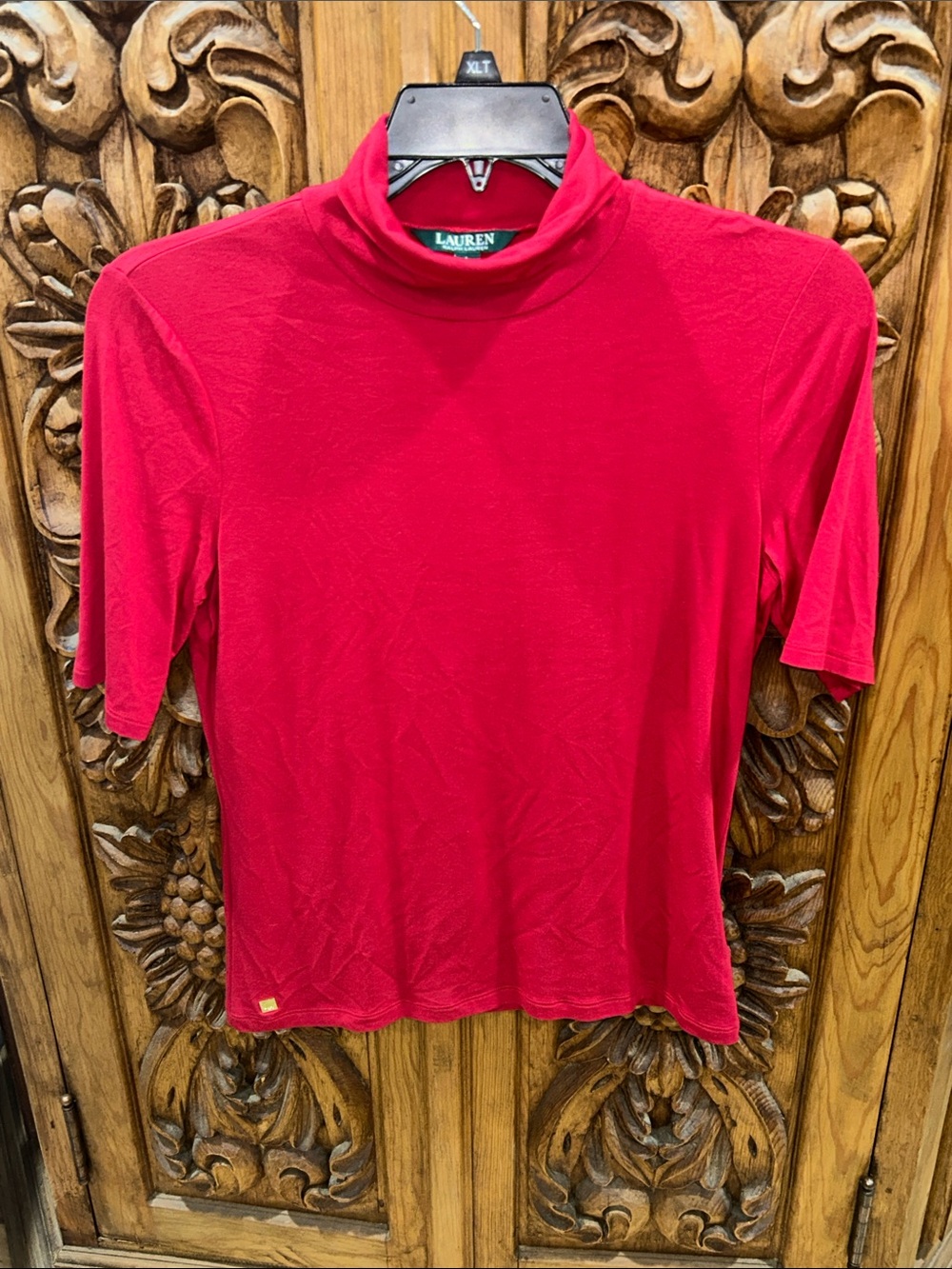 EUC Lauren Ralph Lauren red mock turtleneck large